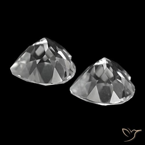 Pedras preciosas de topázio branco natural de 8,76 ct, formato de coração, VS