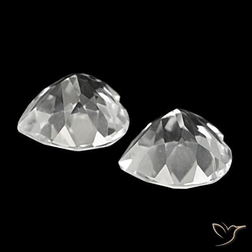 Pedras preciosas de Topázio Branco natural de 8.21 ct, Formato de coração, VVS-VS