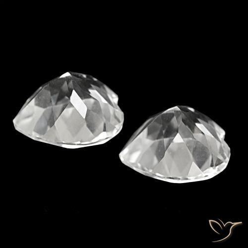 Pedras preciosas de Topázio Branco natural de 8.21 ct, Formato de coração, VVS-VS