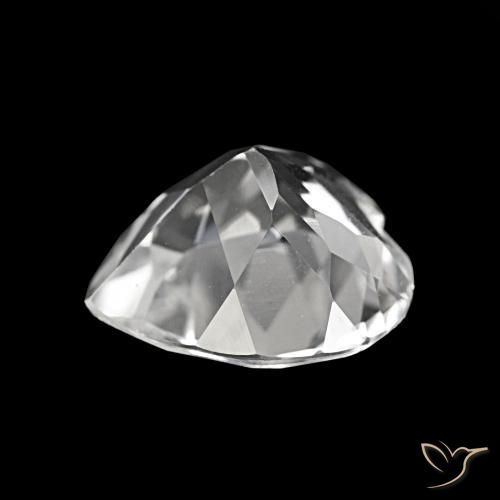 Topázio Branco Natural 3.55ct, Formato de coração, VVS-VS
