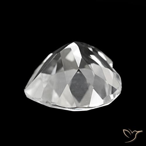 Topázio Branco Natural 4.11ct, Formato de coração, VVS-VS