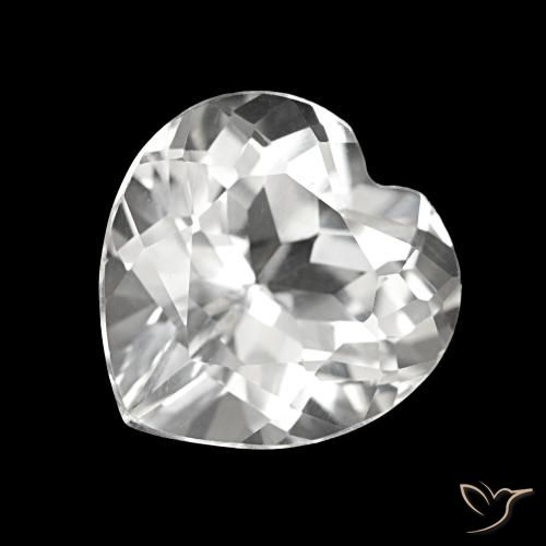 4.25ct Branco Topázio, Coração, VVS-VS