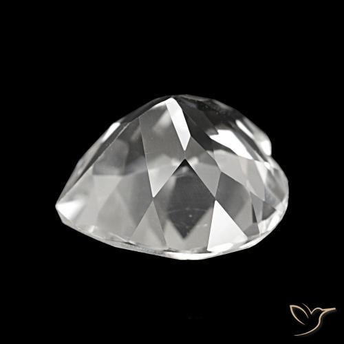 Topázio Branco Natural 4.25ct, Formato de coração, VVS-VS