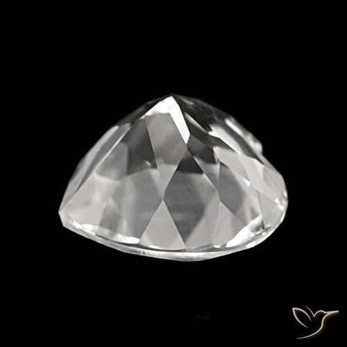 Topázio Branco Natural 3.95ct, Formato de coração, VVS-VS