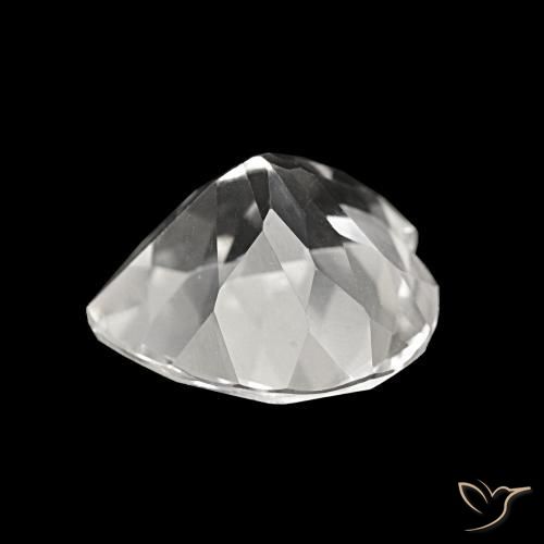 Topázio Branco Natural 4.28ct, Formato de coração, VVS-VS