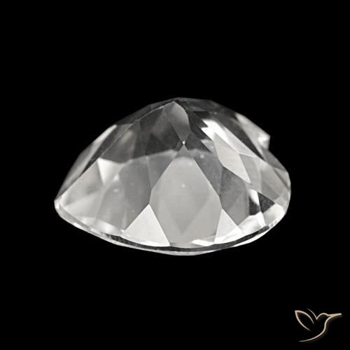 Topázio Branco Natural 3.69ct, Formato de coração, VVS-VS