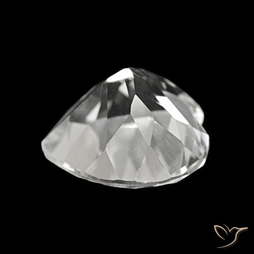 Topázio Branco Natural 4.15ct, Formato de coração, VVS-VS