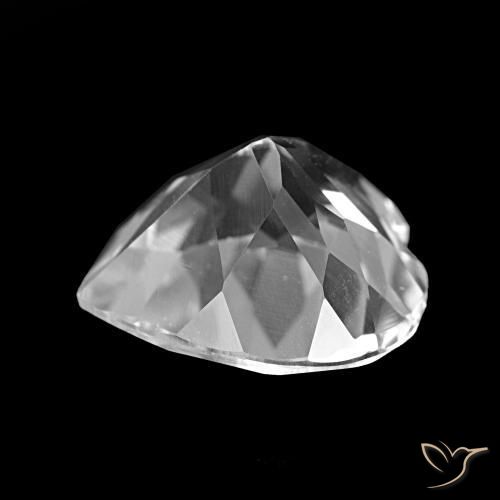 Topázio Branco claro Natural 3.72ct, Formato de coração, VVS-VS