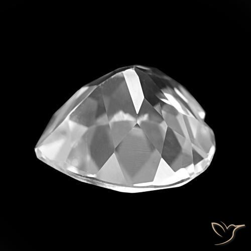 Topázio Branco claro Natural 4.19ct, Formato de coração, VVS-VS