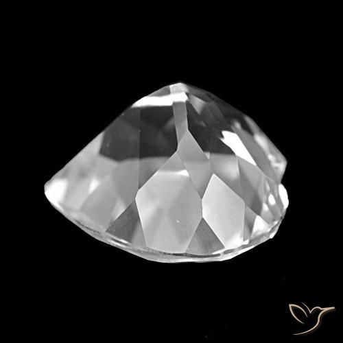 Topázio Branco claro Natural 4.34ct, Formato de coração, VVS-VS
