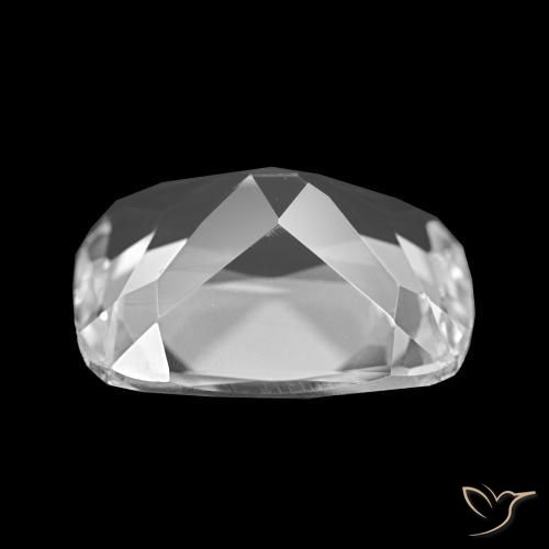 Topázio Branco claro Natural 5.81ct, Almofada cortada, VVS-VS