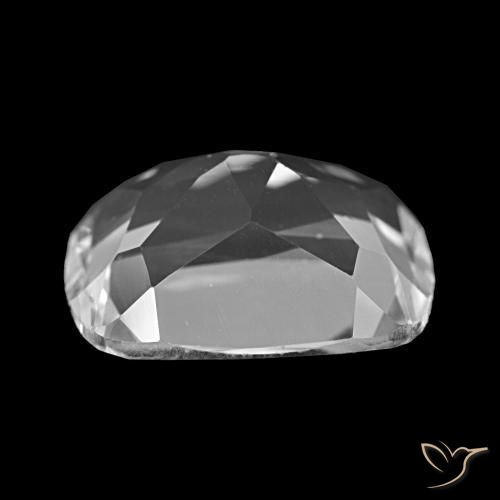 Topázio Branco claro Natural 6.13ct, Almofada cortada, VS