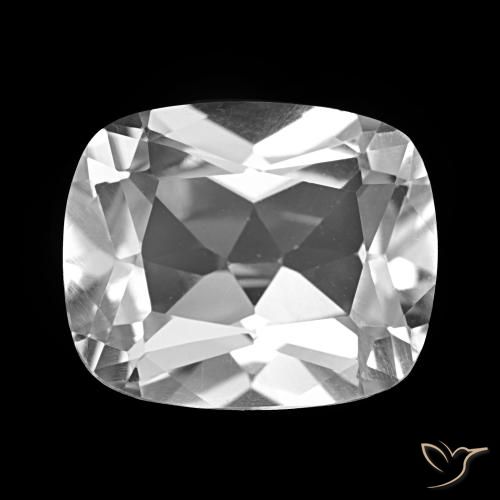 Topázio Branco claro Natural 6.04ct, Almofada cortada, VVS-VS