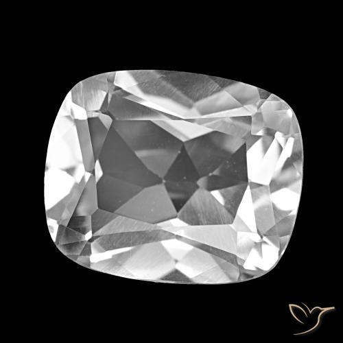 Topázio Branco claro Natural 6.04ct, Almofada cortada, VVS-VS