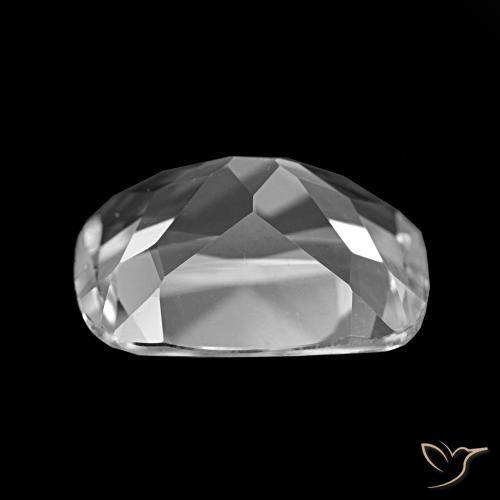 Topázio Branco claro Natural 6.07ct, Almofada cortada, VS