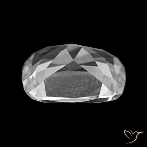 Topázio Branco claro Natural 5.25ct, Almofada cortada, VS