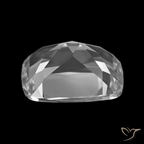 Topázio branco natural 6,19ct, almofada cortada, VS