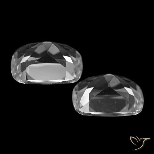 Pedras preciosas de Topázio Branco claro natural de 11,92 ct, Almofada cortada, VVS-VS