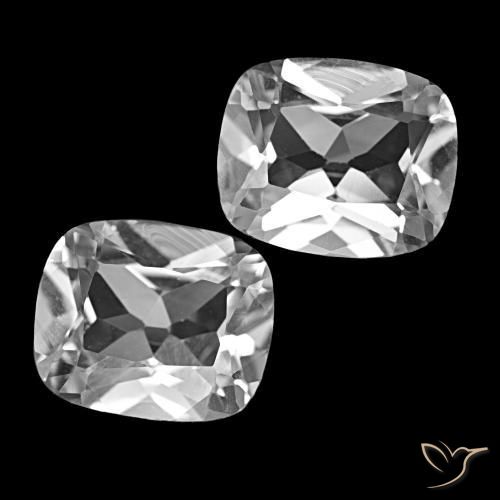 Pedras preciosas de Topázio Branco claro natural de 11.96 ct, Almofada cortada, VVS-VS