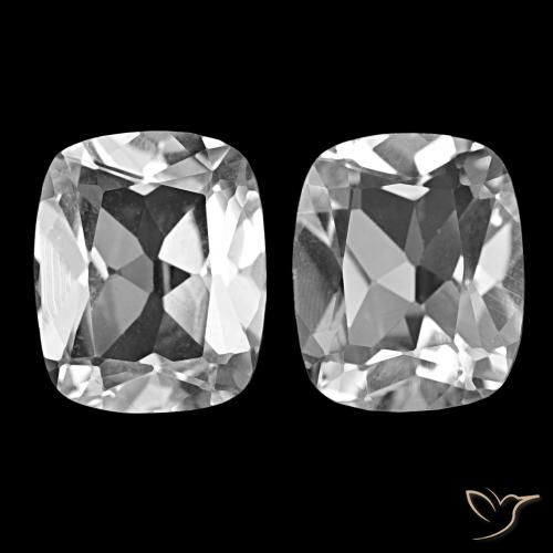 Pedras preciosas de Topázio Branco claro natural de 11.54 ct, Almofada cortada, VVS-VS
