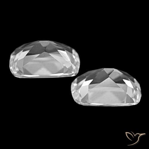 Pedras preciosas de Topázio Branco claro natural de 11.54 ct, Almofada cortada, VVS-VS