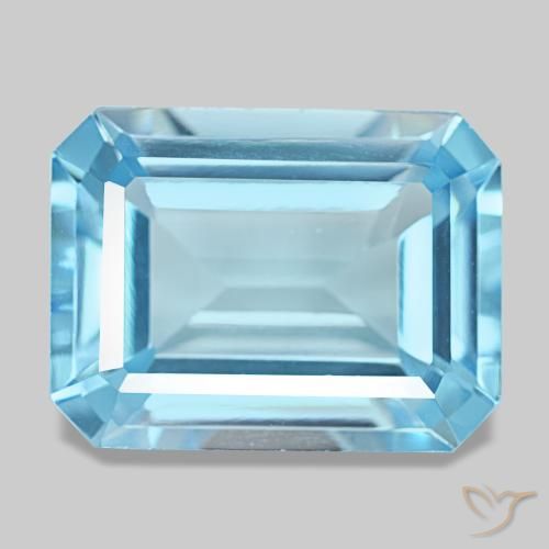 14.46ct azul topázio, corte esmeralda, VVS