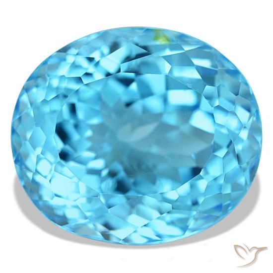 23.74ct azul topázio, oval, VS