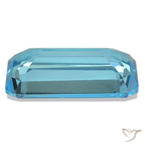 Topázio azul natural 20,50ct, corte esmeralda, VS