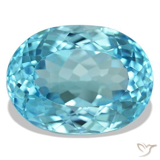 27.22ct azul topázio, oval, VS