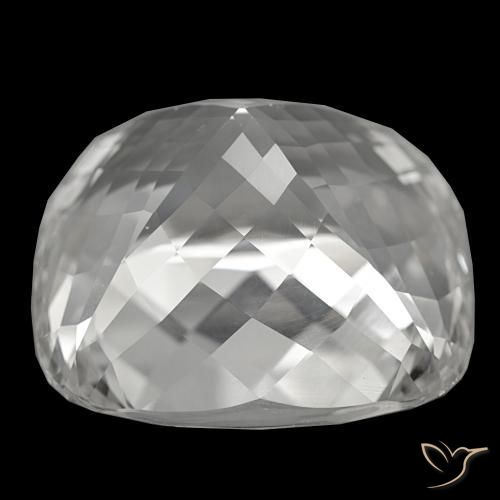 Topázio branco natural 326,82ct, almofada cortada, VVS-VS