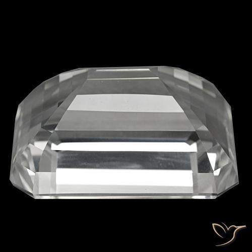Topázio branco natural 167,02ct, corte esmeralda, VVS