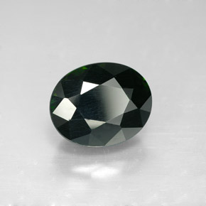 Turmalina verde natural 3,44ct, corte oval, VVS-VS