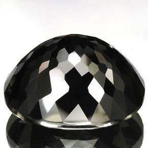 Turmalina preto natural 79,41ct, corte oval, opaco