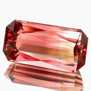 Turmalina rosa natural 5,86ct, corte esmeralda, VVS