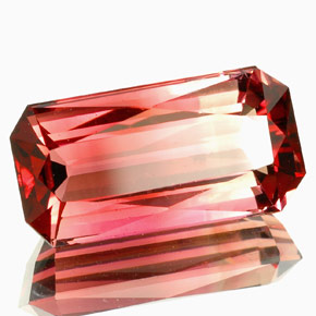 Turmalina rosa natural 5,86ct, corte esmeralda, VVS