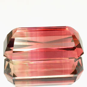 Turmalina rosa natural 5,86ct, corte esmeralda, VVS