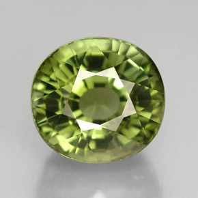 Turmalina verde natural 4,39ct, corte oval, VS