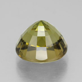 Turmalina amarelo natural 3,86ct, corte oval, VVS-VS