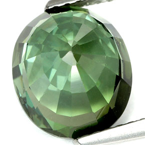 Turmalina verde natural 3,55ct, corte oval, VVS-VS