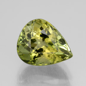 Turmalina verde natural 3,22ct, formato de pêra, VVS-VS