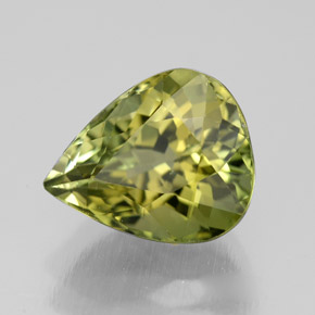 Turmalina verde natural 3,22ct, formato de pêra, VVS-VS