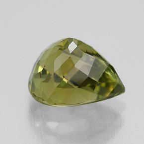 Turmalina verde natural 3,22ct, formato de pêra, VVS-VS