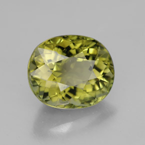 Turmalina verde natural 3,90ct, corte oval, VVS-VS