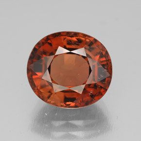 Turmalina laranja natural 4,45ct, corte oval, VS-SI