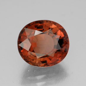 Turmalina laranja natural 4,45ct, corte oval, VS-SI