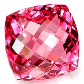 Turmalina vermelho natural 7,86ct, almofada cortada, VVS-VS