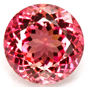 Turmalina vermelho natural 2,04ct, corte redondo, VVS-VS