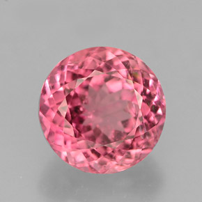 Turmalina rosa natural 2,16ct, corte redondo, VS-SI