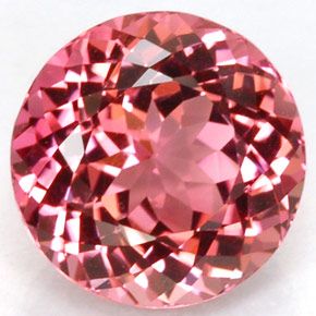 Turmalina rosa natural 1,70ct, corte redondo, VVS