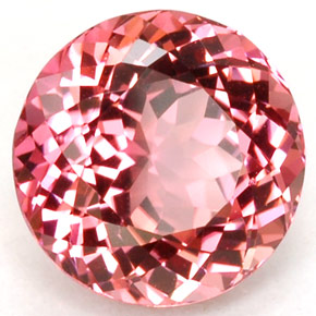 Turmalina rosa natural 1,70ct, corte redondo, VVS